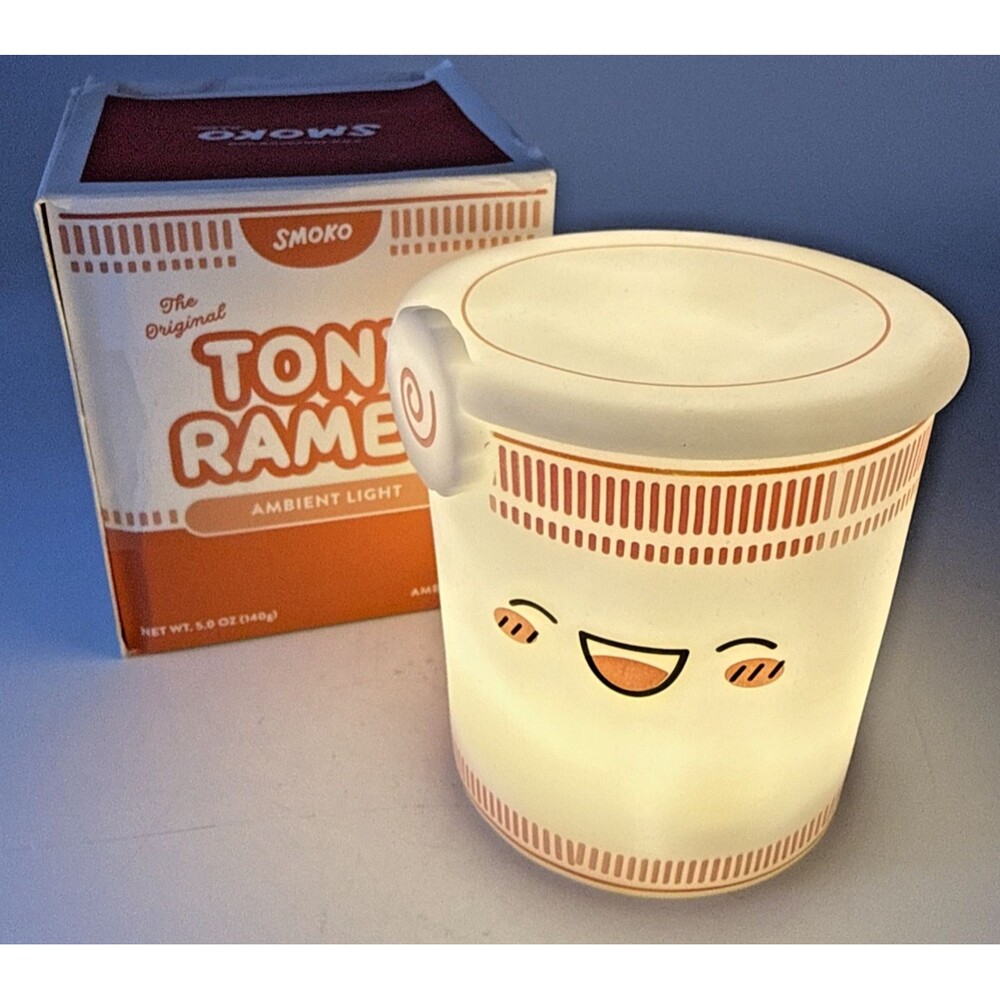 Smoko The Original Tony Ramen Ambient Light Orange Cup Of Noodles Night Light 4”